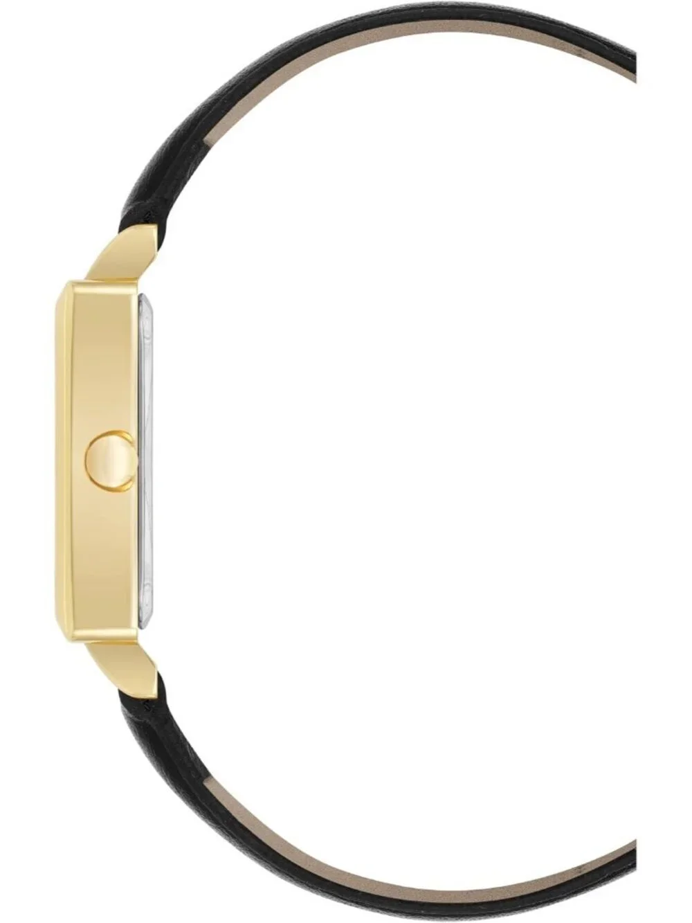 Nine West Women's Black Gold Analog Japanese Quartz Modern Square Bracelet Watch